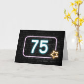 75e anniversaire Neon Connexion carte murale en br (Fleur jaune)