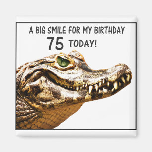 75e 'Birthday Alligator Smile' Magneet