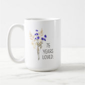 75e cadeau d'anniversaire pour les femmes, 75e Mug (Gauche)