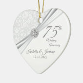 75e Diamond Wedding Jubileum Keramisch Ornament (Links)