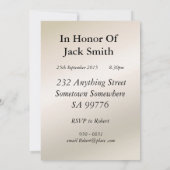 75e fête d'anniversaire Invitation (Dos)