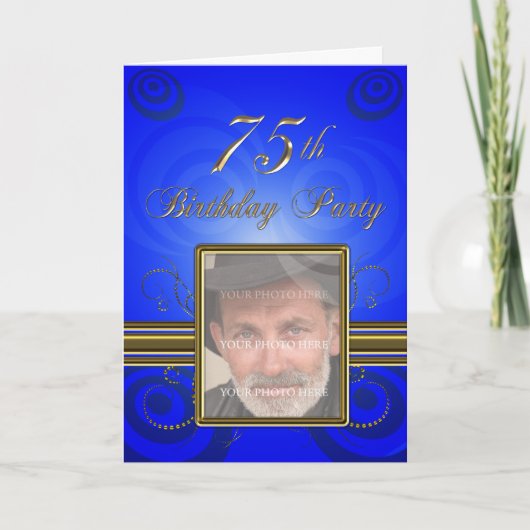 75e fête d'anniversaire Invitation (Devant)