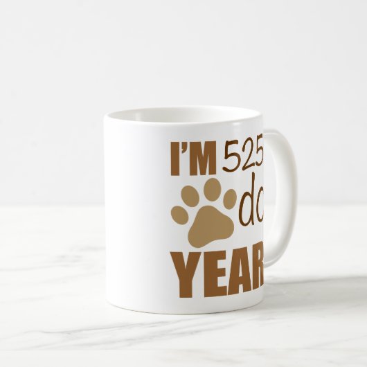 75e geboorte Dog Jaren Koffiemok (Voorkant rechts)