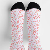 75e geboorte koraal Random Number Pattern Sokken (Top)