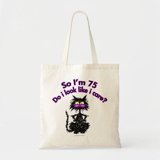 75e geboortecat tote bag (Voorkant)