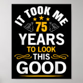 75e geboortedag: 75 jaar oud. poster (Voorkant)