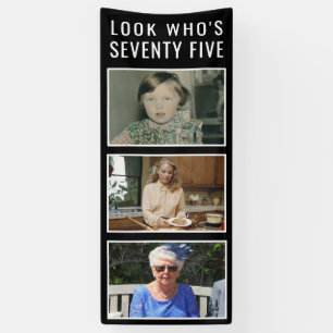 75e geboortedag fotobanner spandoek