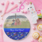 75e gepersonaliseerd monogram van de Fun-partij op Papieren Bordje (Feest)