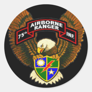 75e Infanterie Ranger Regiment Bumpersticker Ronde Sticker