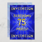 75e invitation de fête d'anniversaire (Devant / Derrière)