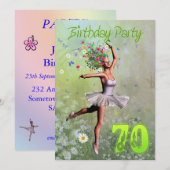 75e invitation de fête d'anniversaire (Devant / Derrière)