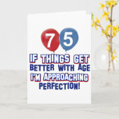 75e jaar oude design kaart (Gele Bloem)