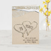 75e Jubileum Beach Hearts Kaart (Gele Bloem)