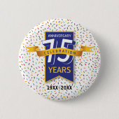 75e JUBILEUM ontwerp Ronde Button 5,7 Cm (Voorkant)