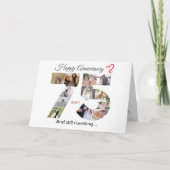 75e Mariage Carte photo de l'anniversaire (Devant)