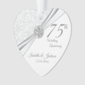 75e ou 60e anniversaire de Mariage diamant Keepsak (devant)