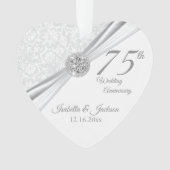 75e ou 60e anniversaire de Mariage diamant Keepsak (devant)