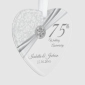 75e ou 60e anniversaire de Mariage diamant Keepsak (devant)
