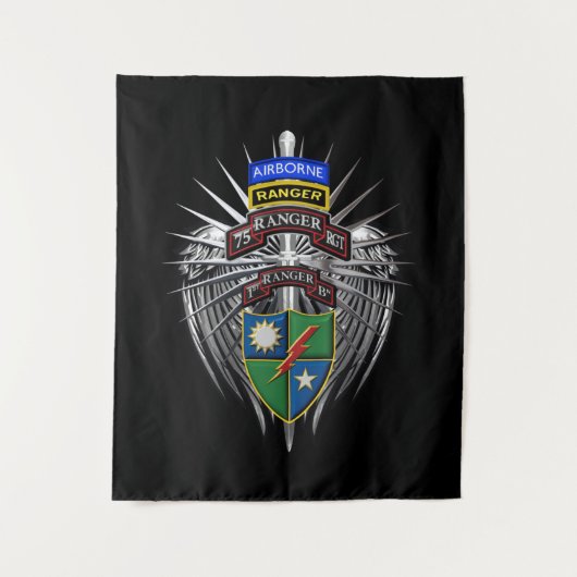 75e Ranger Regiment 1e bataljon (1e Bat) Wandkleed (Voorkant)