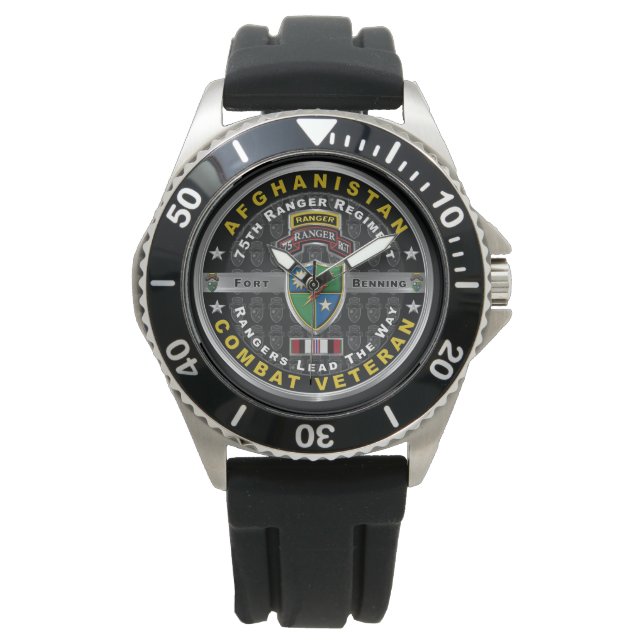 75e Ranger Regiment Afghanistan Combat Veteran Horloge (Voorkant)