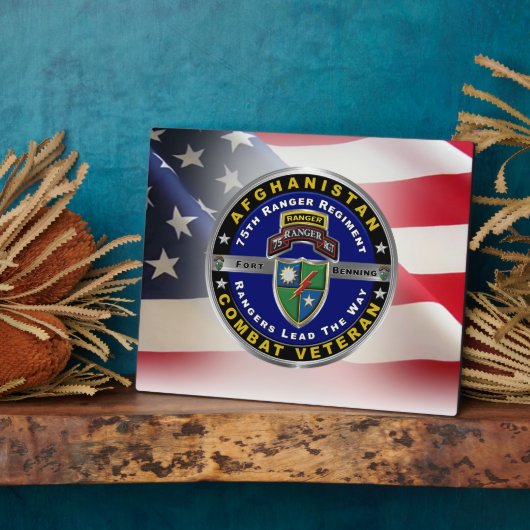 75e Ranger Regiment Afghanistan Veteraan Fotoplaat (Zijkant)