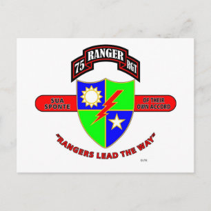 75E RANGER REGIMENT "ARMY RANGERS" BRIEFKAART