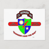 75E RANGER REGIMENT "ARMY RANGERS" BRIEFKAART (Voorkant)