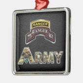 75e Ranger Regiment Kerstmis Metalen Ornament (Links)