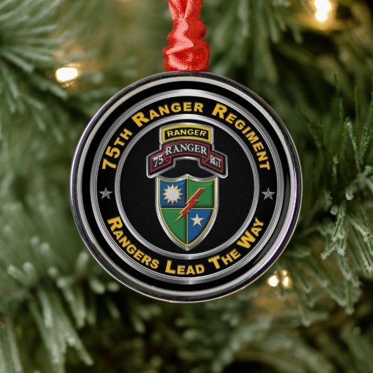 75e Ranger Regiment Kerstmis Metalen Ornament (Boom)