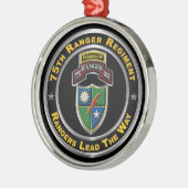 75e Ranger Regiment Kerstmis Metalen Ornament (Links)