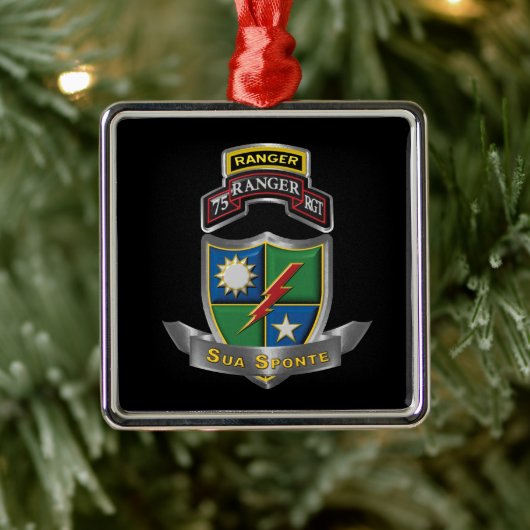 75e Ranger Regiment Kerstmis Metalen Ornament (Boom)