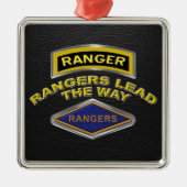 75e Ranger Regiment Kerstmis Metalen Ornament (Voorkant)