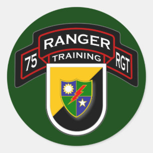 75e Ranger Regiment - Luchtvaart - Training 2 Ronde Sticker