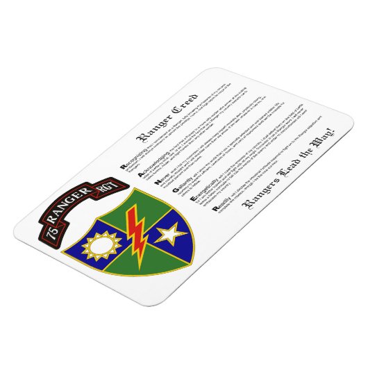 75e Ranger Regiment Magnet 4x6 (Côté Gauche)