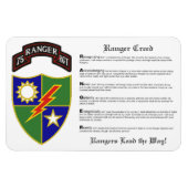 75e Ranger Regiment Magnet 4x6 (Horizontal)