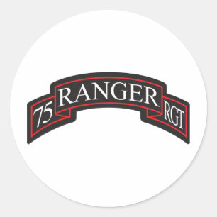 75e Ranger Regiment Scroll Ronde Sticker