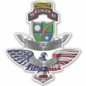 75e Ranger Regiment Veteran Sticker (Voorkant)