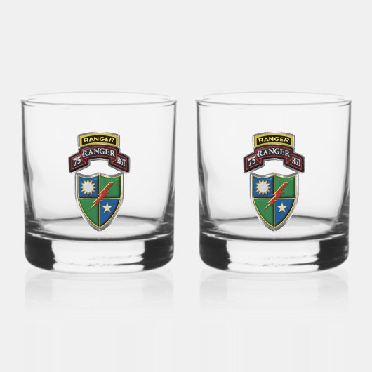75e Ranger Regiment Whisky Glas (Voorkant)