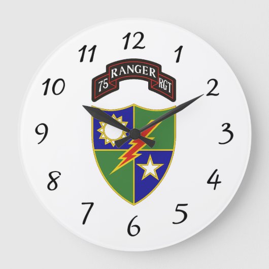 75e Régiment de Rangers - Horloge murale (Recto)