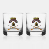 75e sergeant Ranger Regiment Whisky Glas (Voorkant)