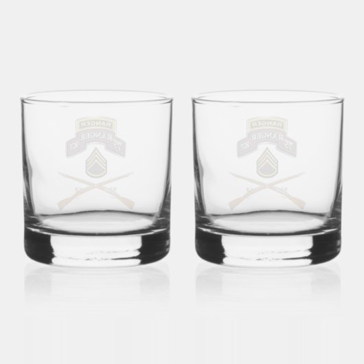 75e sergeant Ranger Regiment Whisky Glas (Achterkant)