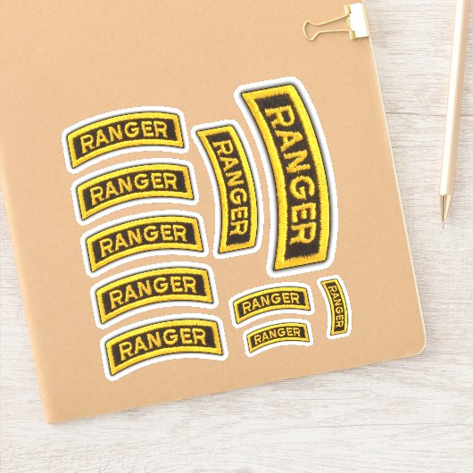 75e Sticker van Rangers Veterans van het leger (Notitieboek)