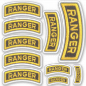 75e Sticker van Rangers Veterans van het leger (Voorkant)
