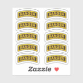 75e Stickers Contour vétéran du régiment de Ranger (Feuille)