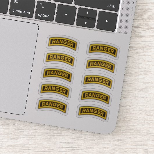 75e Stickers Contour vétéran du régiment de Ranger (Détail)