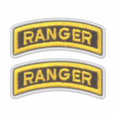 75e Stickers Contour vétéran du régiment de Ranger (Devant)