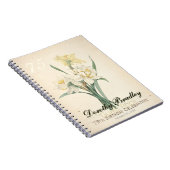 75e thuisdag Narcissus Custom Guest Book Notitieboek (Rechterzijde)