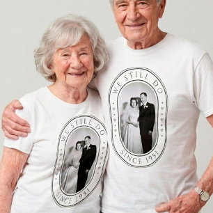 75e trouwjubileum diamanten cadeau aangepaste foto t-shirt