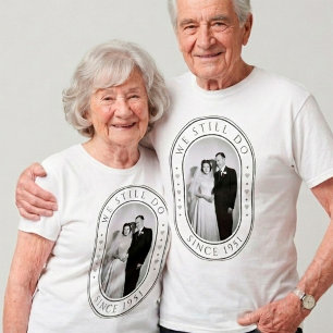 75e trouwjubileum diamanten cadeau aangepaste foto t-shirt