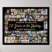 75e verjaardag 86 foto's 75 jaar in de maak poster (Voorkant)